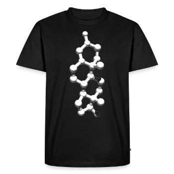 Fitness nerd, molécule de testostérone - T-shirt Premium bio Homme - noir - Devant - Nico (187cm)