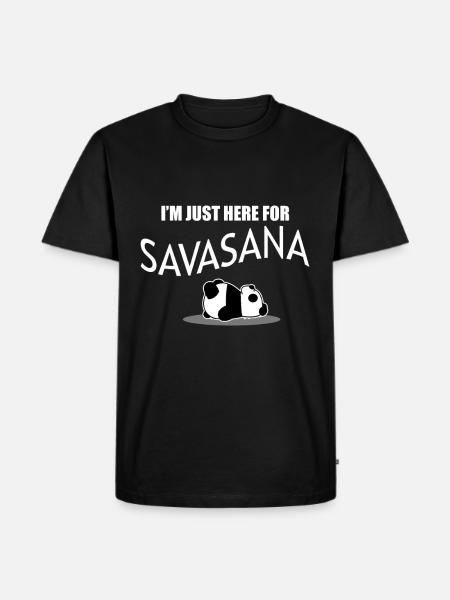 Yoga panda savasana orso rilassamento meditazione - Maglietta ecologica premium da uomo - nero