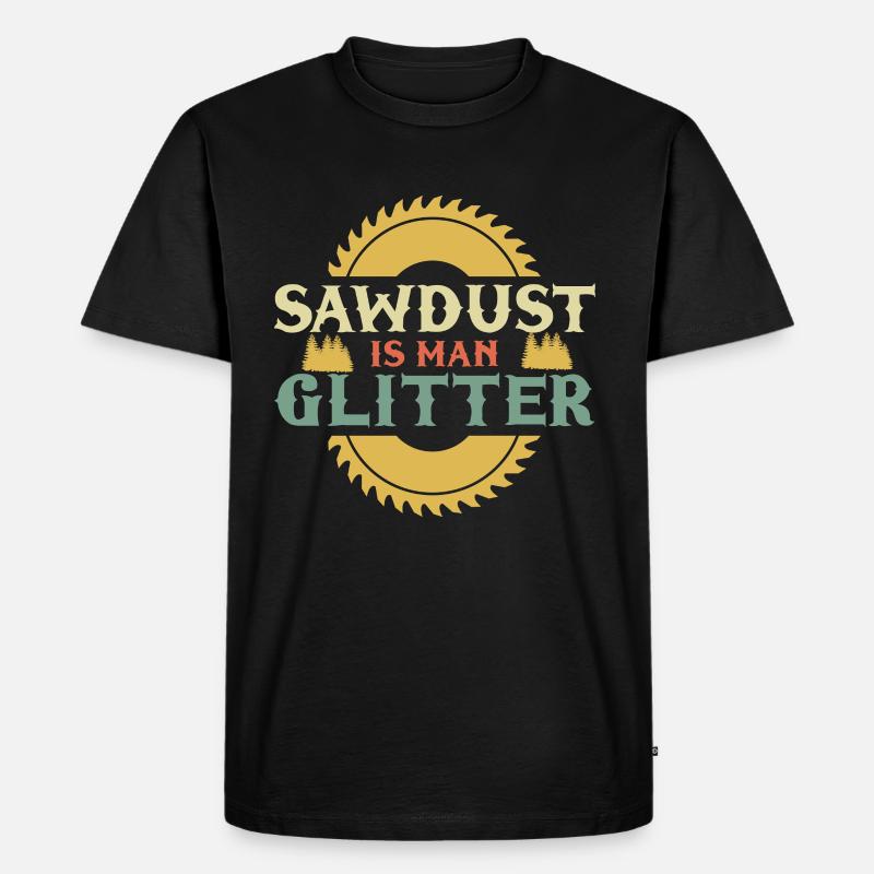 Holzschneider Geschenk - Männer Premium Bio T-Shirt - Schwarz