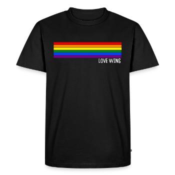 Gay Pride Gift - Men's Premium Organic T-Shirt - black - Front - Nico (187cm)