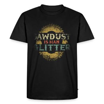 Sawdust Is Man Scie Scie Scie Coupe de bois - T-shirt Premium bio Homme - noir - Devant - Nico (187cm)