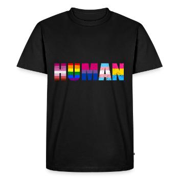 Gay Pride Gift - Men's Premium Organic T-Shirt - black - Front - Nico (187cm)