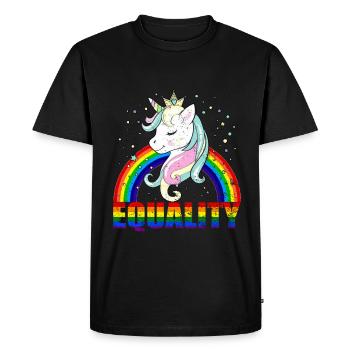 Gay Pride Gift - Men's Premium Organic T-Shirt - black - Front - Nico (187cm)