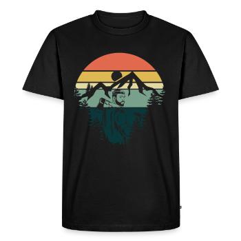 Wood Worker - T-shirt Premium bio Homme - noir - Devant - Nico (187cm)