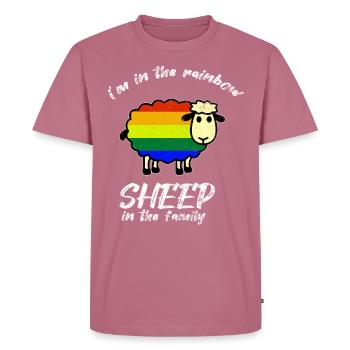 Gay Pride-gave - Premium økologisk T-skjorte for menn - mauve - Foran - Nico (187cm)