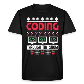 Programmeur Noël cadeau de Noël - T-shirt Premium bio Homme - noir - Devant - Nico (187cm)