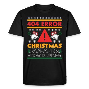 Not found 404 Error Christmas gift - Men's Premium Organic T-Shirt - black - Front - Nico (187cm)