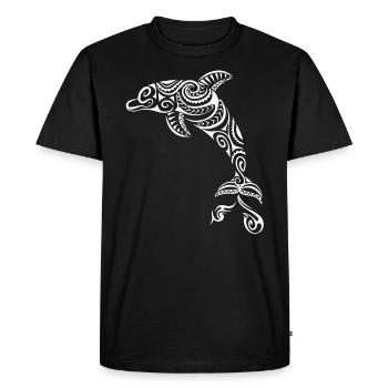 Tattoo Maori Dolphin Scuba Diving - Men's Premium Organic T-Shirt - black - Front - Nico (187cm)