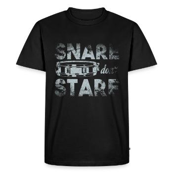 Batterie Drum Drummer Vintage - T-shirt Premium bio Homme - noir - Devant - Nico (187cm)