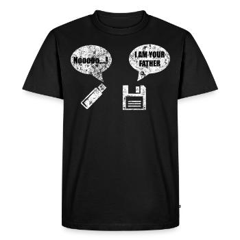 Technicien informatique informatique blague dire drôle - T-shirt Premium bio Homme - noir - Devant - Nico (187cm)