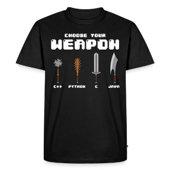 Computer science student gift - Men's Premium Organic T-Shirt - black - Front - Nico (187cm)