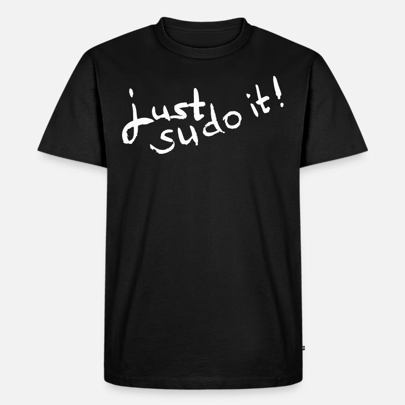 just sudo it - Männer Premium Bio T-Shirt - Schwarz