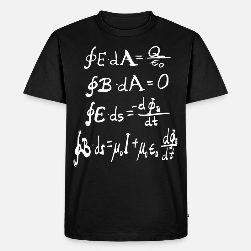Elektromagnetismus Maxwell Gleichungen - Männer Premium Bio T-Shirt - Schwarz