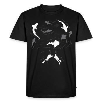 Lustiges Taucher Geschenk - Männer Premium Bio T-Shirt - Schwarz - Vorne - Nico (187cm)