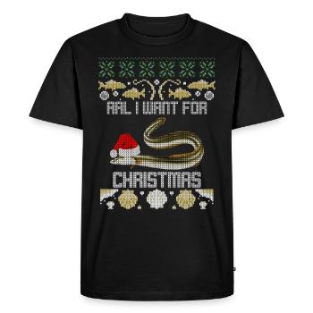 AAL I want for christmas ugly christmas sweater - Men's Premium Organic T-Shirt - black - Front - Nico (187cm)