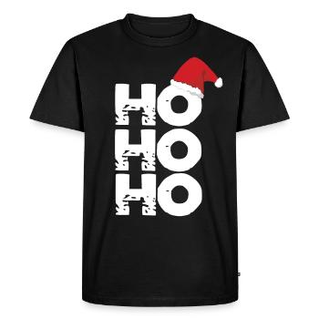 Ho Ho Ho - T-shirt Premium bio Homme - noir - Devant - Nico (187cm)
