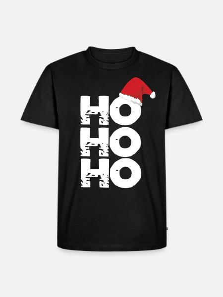 Ho Ho Ho - Men's Premium Organic T-Shirt - black