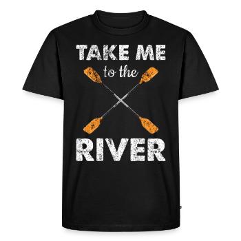 Paddeling Aviron Aviron Equipe River Aviron - T-shirt Premium bio Homme - noir - Devant - Nico (187cm)