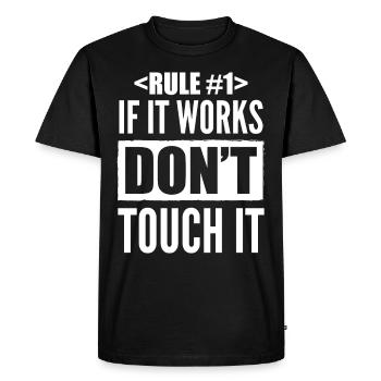Coder Developer Software Developer IT Developer - Men's Premium Organic T-Shirt - black - Front - Nico (187cm)