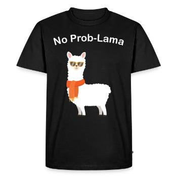 Aucun prob lama - T-shirt Premium bio Homme - noir - Devant - Nico (187cm)