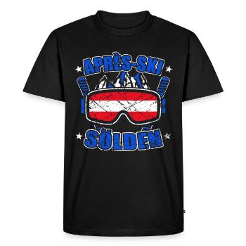 Sölden Autriche séjour au ski - T-shirt Premium bio Homme - noir - Devant - Nico (187cm)