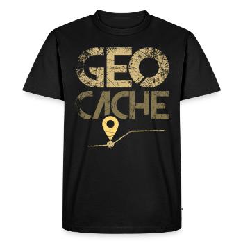 Geocache Geocaching Geocatcher Geocatcherin - Men's Premium Organic T-Shirt - black - Front - Nico (187cm)