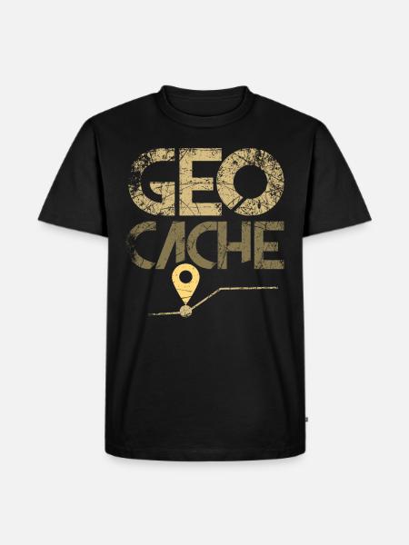 Geocache Geocaching Geocatcher Geocatcherin - Männer Premium Bio T-Shirt - Schwarz