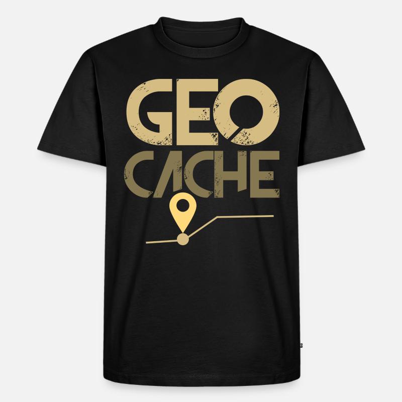 Geocache - Männer Premium Bio T-Shirt - Schwarz