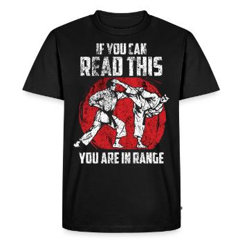 Martial Arts Fighter Karate Kickboxing Saying - Men's Premium Organic T-Shirt - black - Front - Nico (187cm)