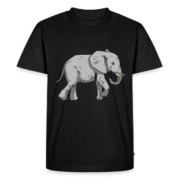 Elephant Elephant Wildlife Baby Zoo Animals Zoo - Men's Premium Organic T-Shirt - black - Front - Nico (187cm)