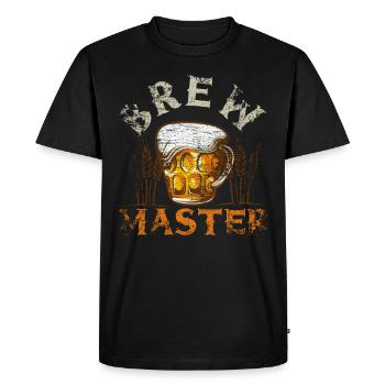 Brew Master - Men's Premium Organic T-Shirt - black - Front - Nico (187cm)
