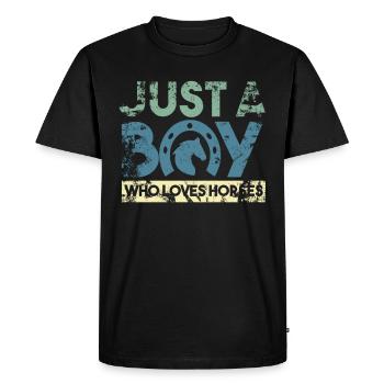 Rider Boy Riding Boys - Men's Premium Organic T-Shirt - black - Front - Nico (187cm)