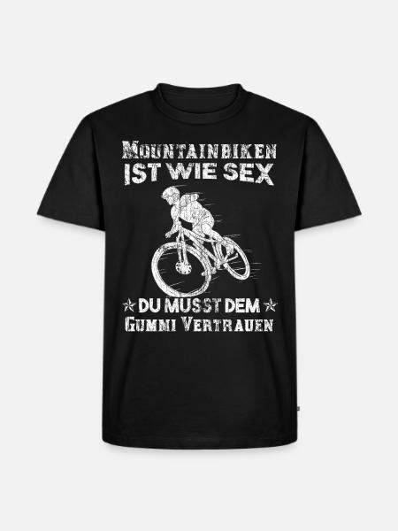 Mountain biker gift - Men's Premium Organic T-Shirt - black