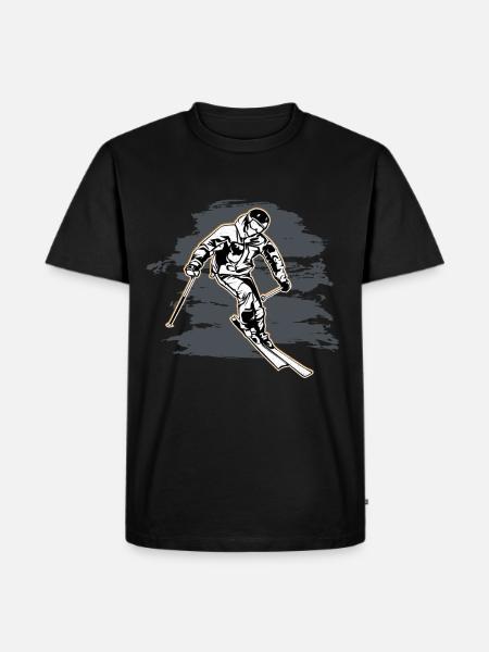 skier - Men's Premium Organic T-Shirt - black