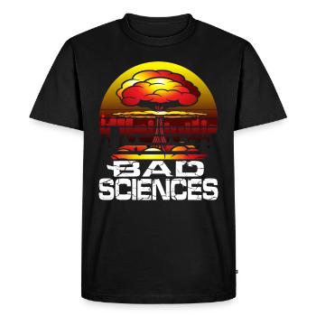 Cadeau de la bombe atomique de physicien méchant de la science des atomes - T-shirt Premium bio Homme - noir - Devant - Nico (187cm)
