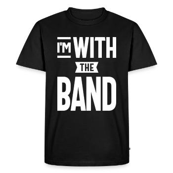 I’m With The Band T Shirt Funny Band - T-shirt Premium bio Homme - noir - Devant - Nico (187cm)