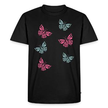 Papillons papillons - T-shirt Premium bio Homme - noir - Devant - Nico (187cm)