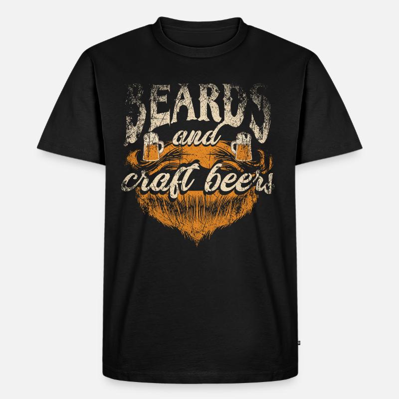Craft Beer Beard - Men's Premium Organic T-Shirt - black