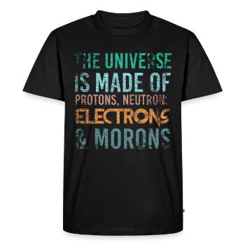 Physics student physicist physics science science - Men's Premium Organic T-Shirt - black - Front - Nico (187cm)