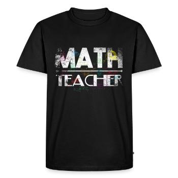 Math Teacher - T-shirt Premium bio Homme - noir - Devant - Nico (187cm)