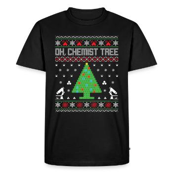 OH CHEMIST TREE Nerd Geek Gift Idea Christmas - Men's Premium Organic T-Shirt - black - Front - Nico (187cm)