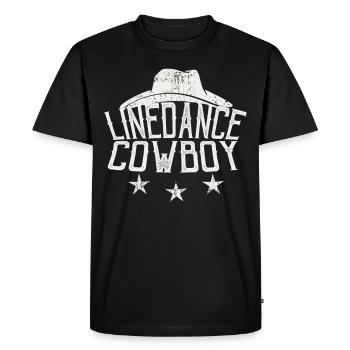 Linedance Cowboy Linedancer cadeau - T-shirt Premium bio Homme - noir - Devant - Nico (187cm)