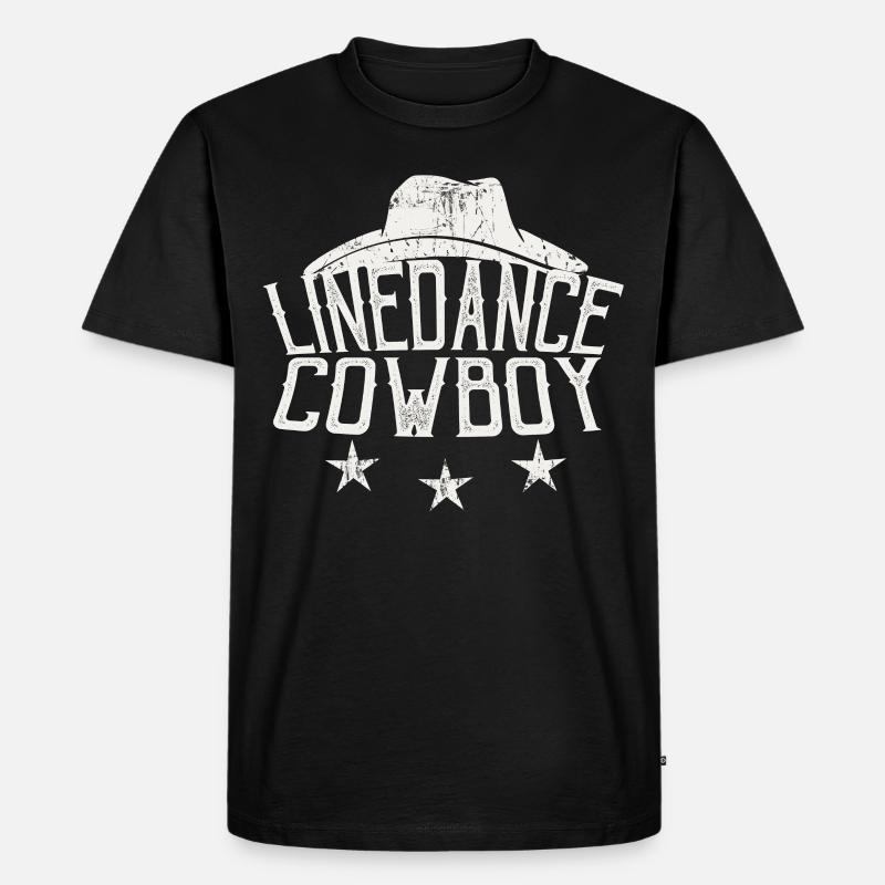 Linedance Cowboy Linedancer Gift - Men's Premium Organic T-Shirt - black