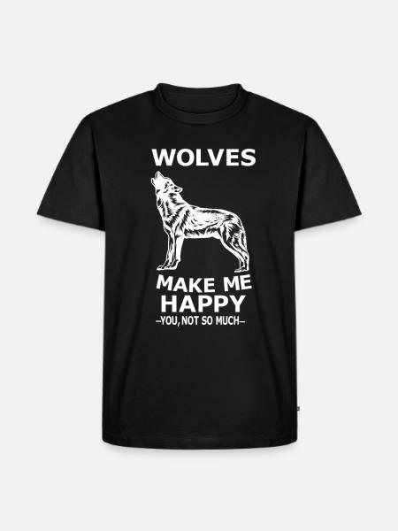 wolf - Men's Premium Organic T-Shirt - black