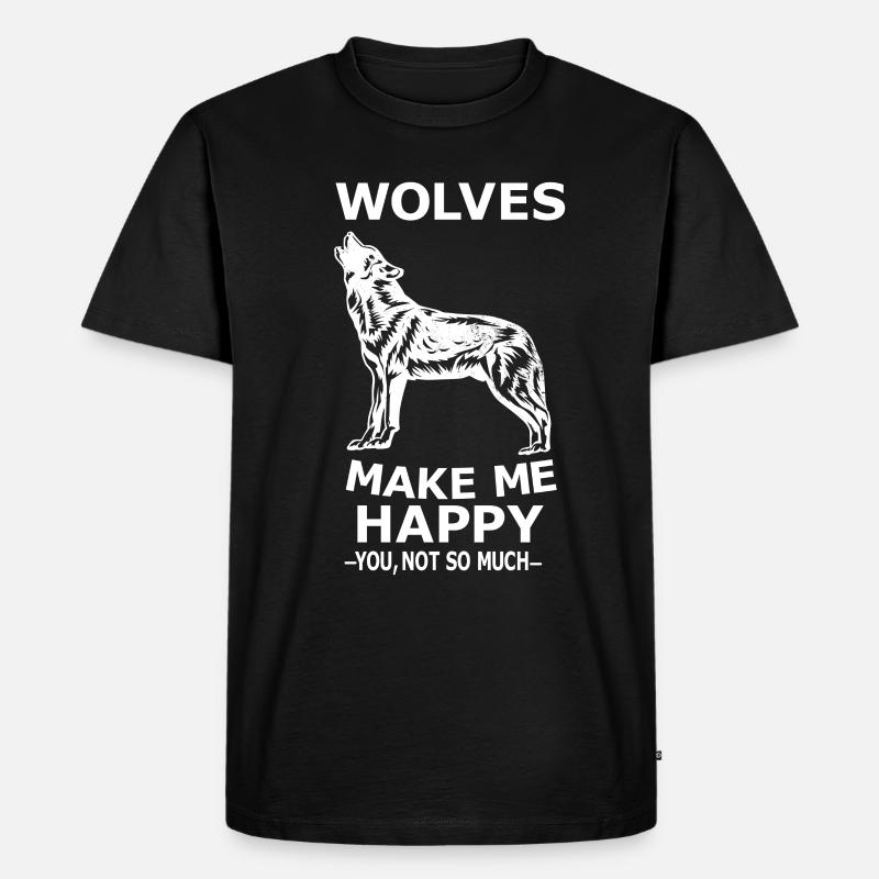 wolf - Men's Premium Organic T-Shirt - black