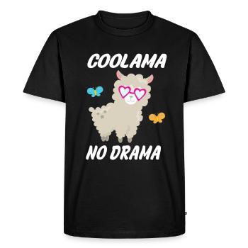 lama - Men's Premium Organic T-Shirt - black - Front - Nico (187cm)