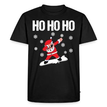 Dabbing Santa Santa Claus - Men's Premium Organic T-Shirt - black - Front - Nico (187cm)
