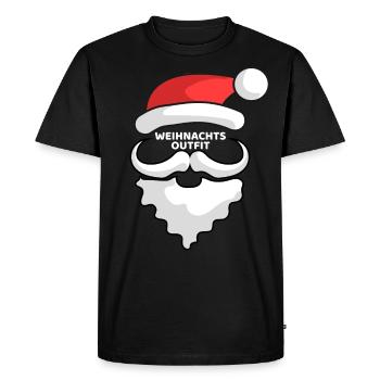 WEIHNACHTSOUTFIT - Männer Premium Bio T-Shirt - Schwarz - Vorne - Nico (187cm)