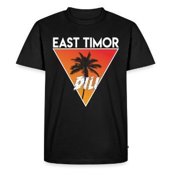 Timor oriental avec capitale - T-shirt Premium bio Homme - noir - Devant - Nico (187cm)