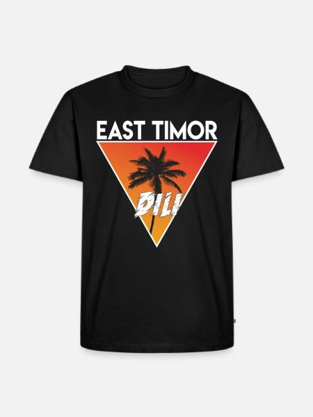 East Timor with capital - Men's Premium Organic T-Shirt - black